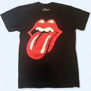 The Rolling Stones Tongue Logo Black Graphic Tee – Size Small/Medium